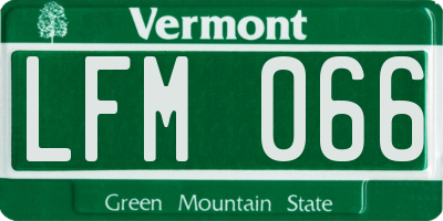 VT license plate LFM066