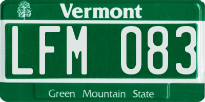 VT license plate LFM083