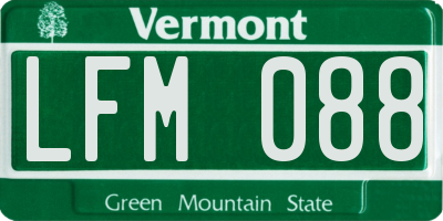 VT license plate LFM088