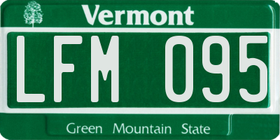 VT license plate LFM095