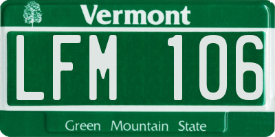 VT license plate LFM106