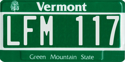 VT license plate LFM117
