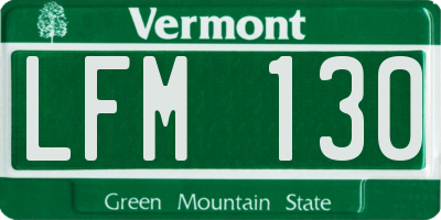 VT license plate LFM130