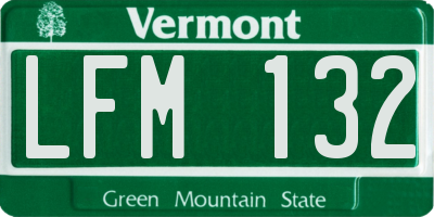 VT license plate LFM132