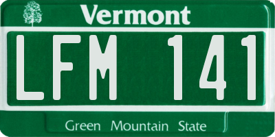 VT license plate LFM141