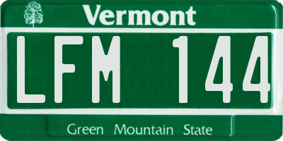 VT license plate LFM144