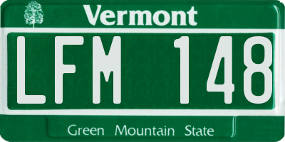 VT license plate LFM148