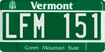 VT license plate LFM151