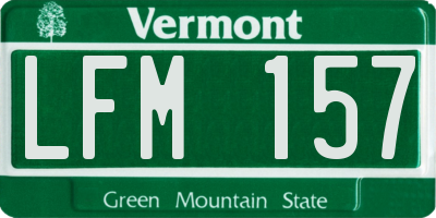 VT license plate LFM157