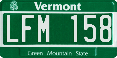 VT license plate LFM158