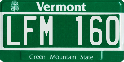 VT license plate LFM160