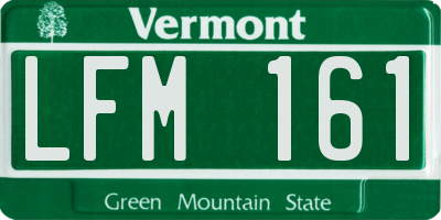 VT license plate LFM161