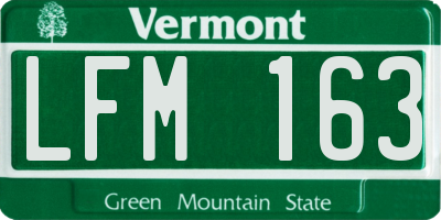 VT license plate LFM163