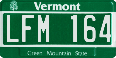 VT license plate LFM164