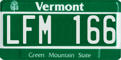 VT license plate LFM166