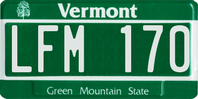 VT license plate LFM170