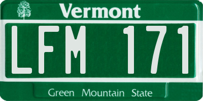 VT license plate LFM171