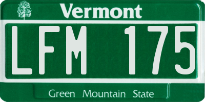 VT license plate LFM175