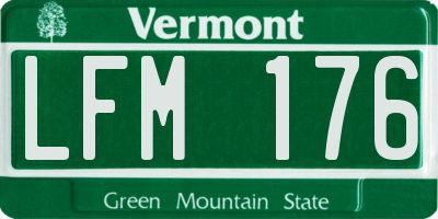 VT license plate LFM176