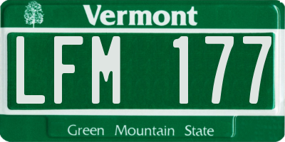 VT license plate LFM177