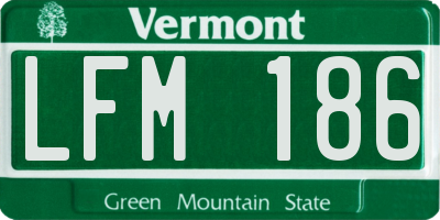 VT license plate LFM186