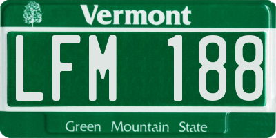 VT license plate LFM188