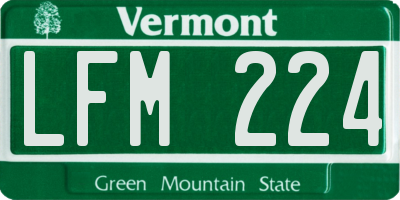 VT license plate LFM224