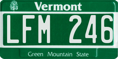 VT license plate LFM246