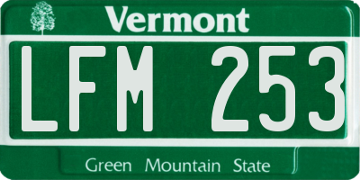 VT license plate LFM253