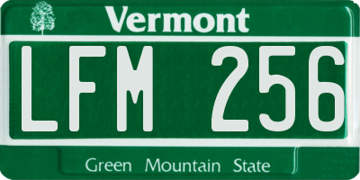 VT license plate LFM256