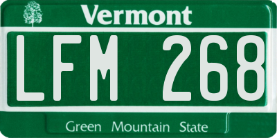 VT license plate LFM268