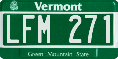 VT license plate LFM271