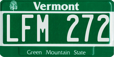 VT license plate LFM272