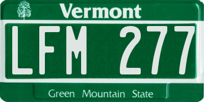 VT license plate LFM277