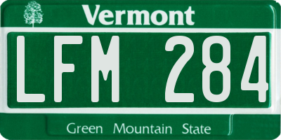 VT license plate LFM284