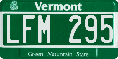 VT license plate LFM295