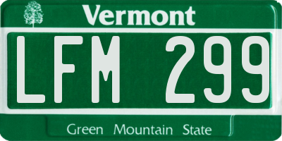VT license plate LFM299