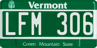 VT license plate LFM306