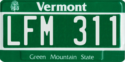 VT license plate LFM311