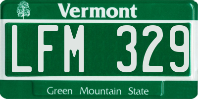 VT license plate LFM329