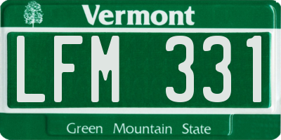 VT license plate LFM331