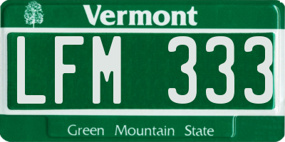 VT license plate LFM333