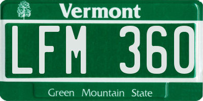 VT license plate LFM360