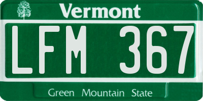 VT license plate LFM367