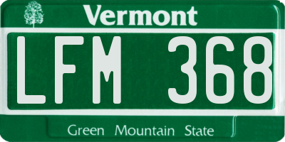 VT license plate LFM368