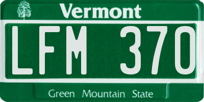 VT license plate LFM370