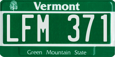 VT license plate LFM371