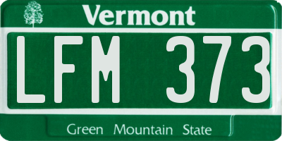 VT license plate LFM373