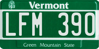 VT license plate LFM390