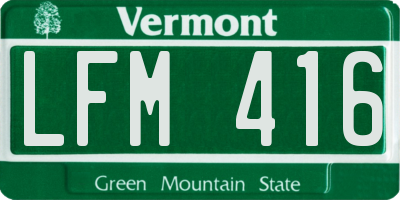 VT license plate LFM416